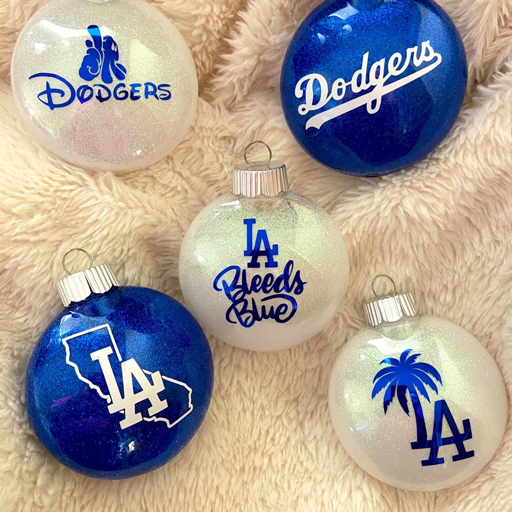 Los Angeles Dodgers ornaments set of 5